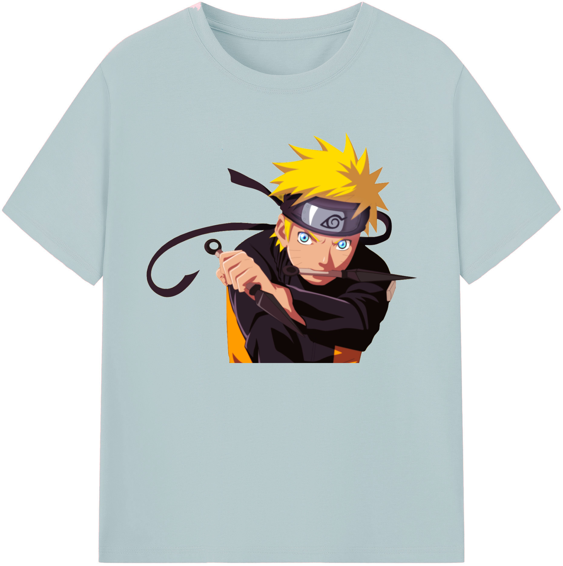 （画像用） NARUTO -ナルト- うずまき ナルト Uzumaki Naruto 綿100％半袖Tシャツ（フロントプリント）